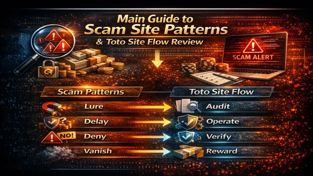 먹튀사이트 패턴 분석과 토토사이트 운영 흐름을 검토하는 메인 가이드 이미지
